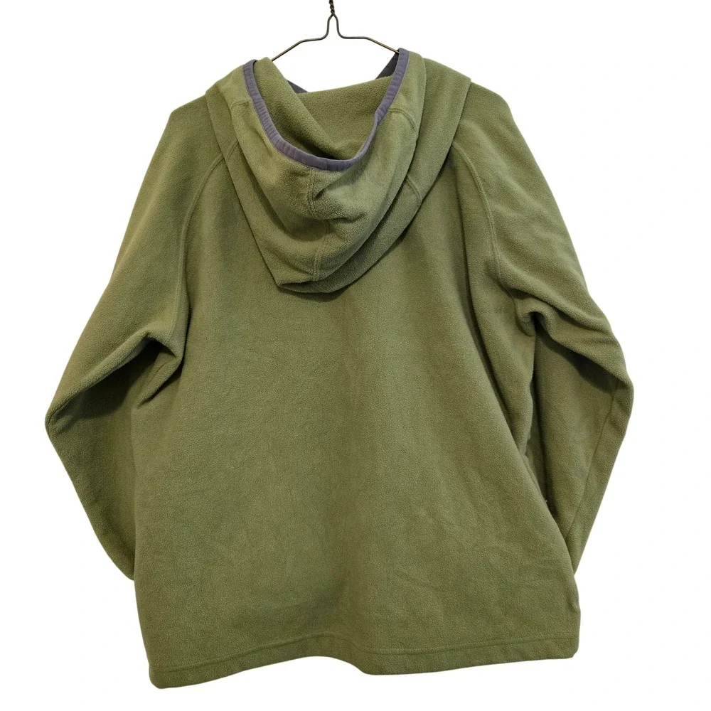 The North Face Fleece Hoodie Pullover Green‎ Mens Small S Kangaroo Pocket